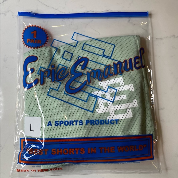 NEW Eric Emanuel EE Basic Short Summer Casual Shorts Mesh silt green Size: Large - Picture 6 of 6